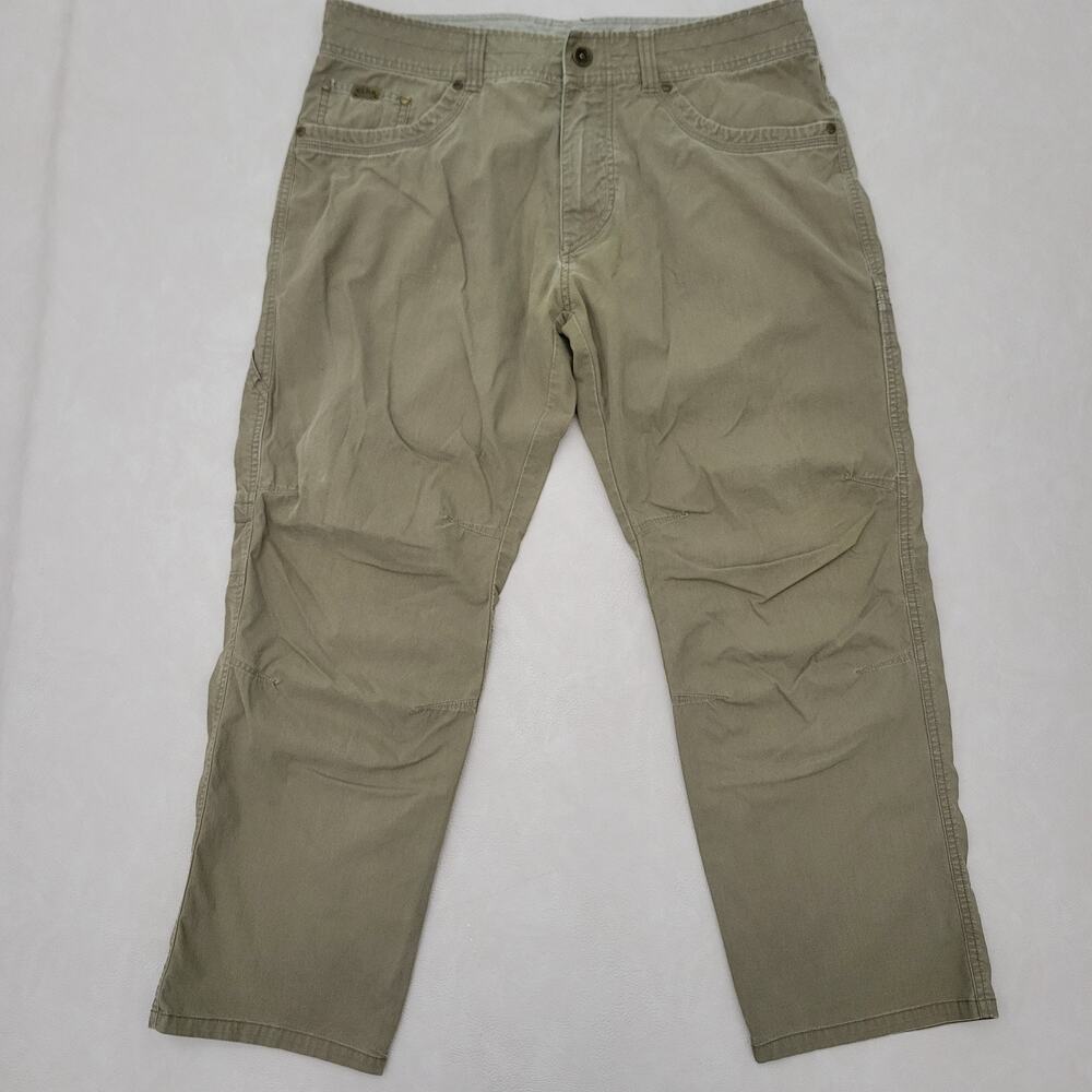 Kuhl Revolvr Outdoor Pants Size 35x28 Tan Khaki Hiking Utility Stretch Excellen